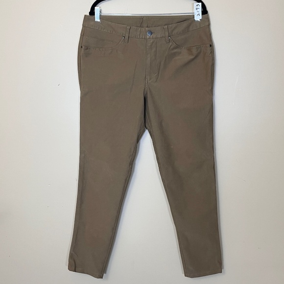 Lululemon ABC Slim Fit Pant Utilitech Pants - Men's Size 34*31 - Brown Artifact
